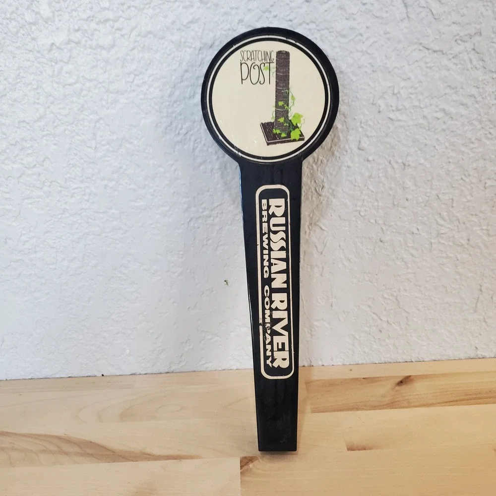 Russian River Brewing Tap Handle Sanctification Blonde Ale Scratching Post Black